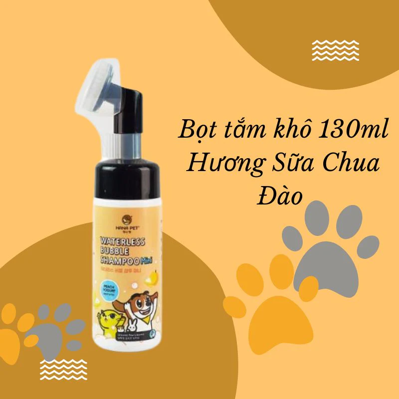 Bọt Tắm Khô Cho Chó Mèo Hana Pet Mini 130ml - Ảnh 5