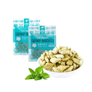 Bánh Thưởng Cho Mèo Catnip Biscuits Tiêu Búi Lông & Giảm Hôi Miệng 40g