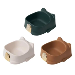 Bát Ăn Cho Chó Mèo Bằng Nhựa Hình Mèo May Mắn