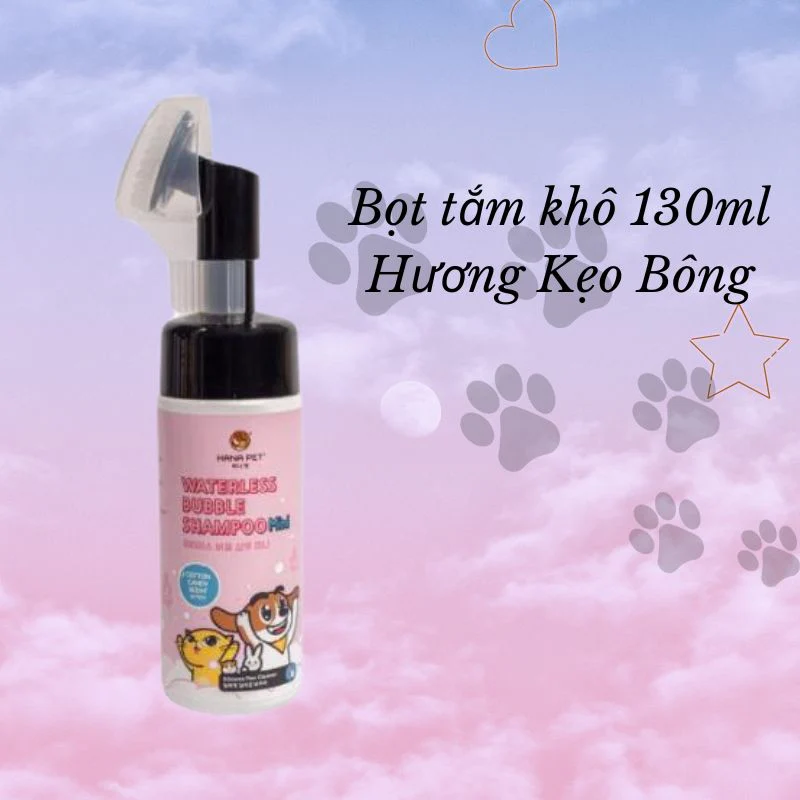 Bọt Tắm Khô Cho Chó Mèo Hana Pet Mini 130ml - Ảnh 4