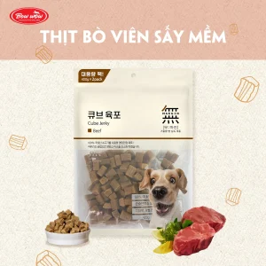 Alternative view of Bánh Thưởng Cho Chó Viên Thịt Bò, Gà & Cá Hồi Bowwow Cube Jerky 400G