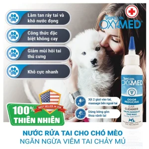 Alternative view of Dung Dịch Vệ Sinh Tai Chó Mèo Tropiclean Oxymed Ear Cleaner (Mỹ)