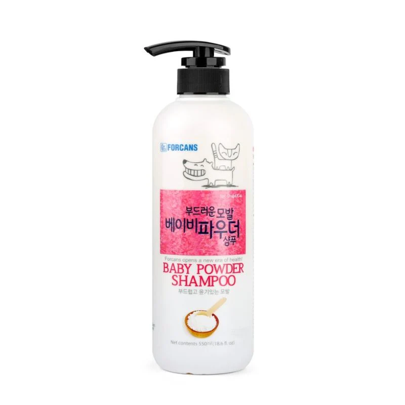 Sữa Tắm Mùi Phấn Cho Chó Mèo Da Nhạy Cảm Forcans Baby Powder 550ml