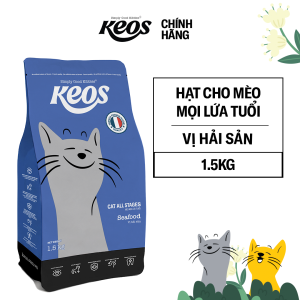 Hạt cho mèo mọi lứa Keos tuổi vị hải sản (350gr - 7kg)