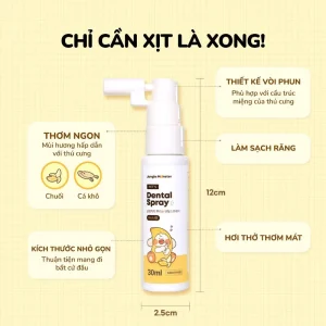 Xịt Thơm Miệng Cho Mèo Jungle Monster Dental Spray 30ml